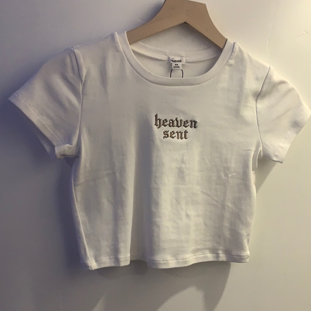 garage heaven sent cropped tee
